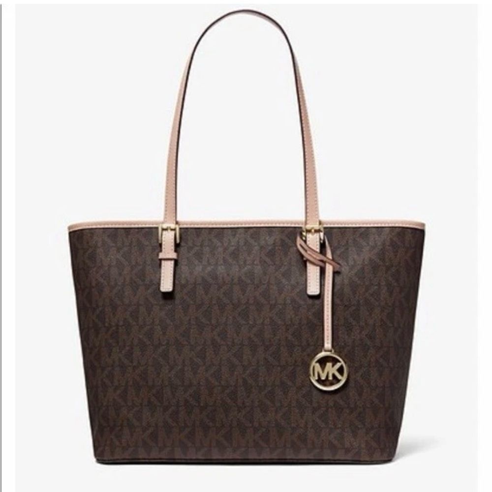 - Michael Kors Brown Signature Tote with Gold Hardware - Picture 4 of 5